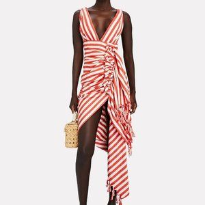 NWT JUST BEE QUEEN Tulum Striped Midi Beach Dress
